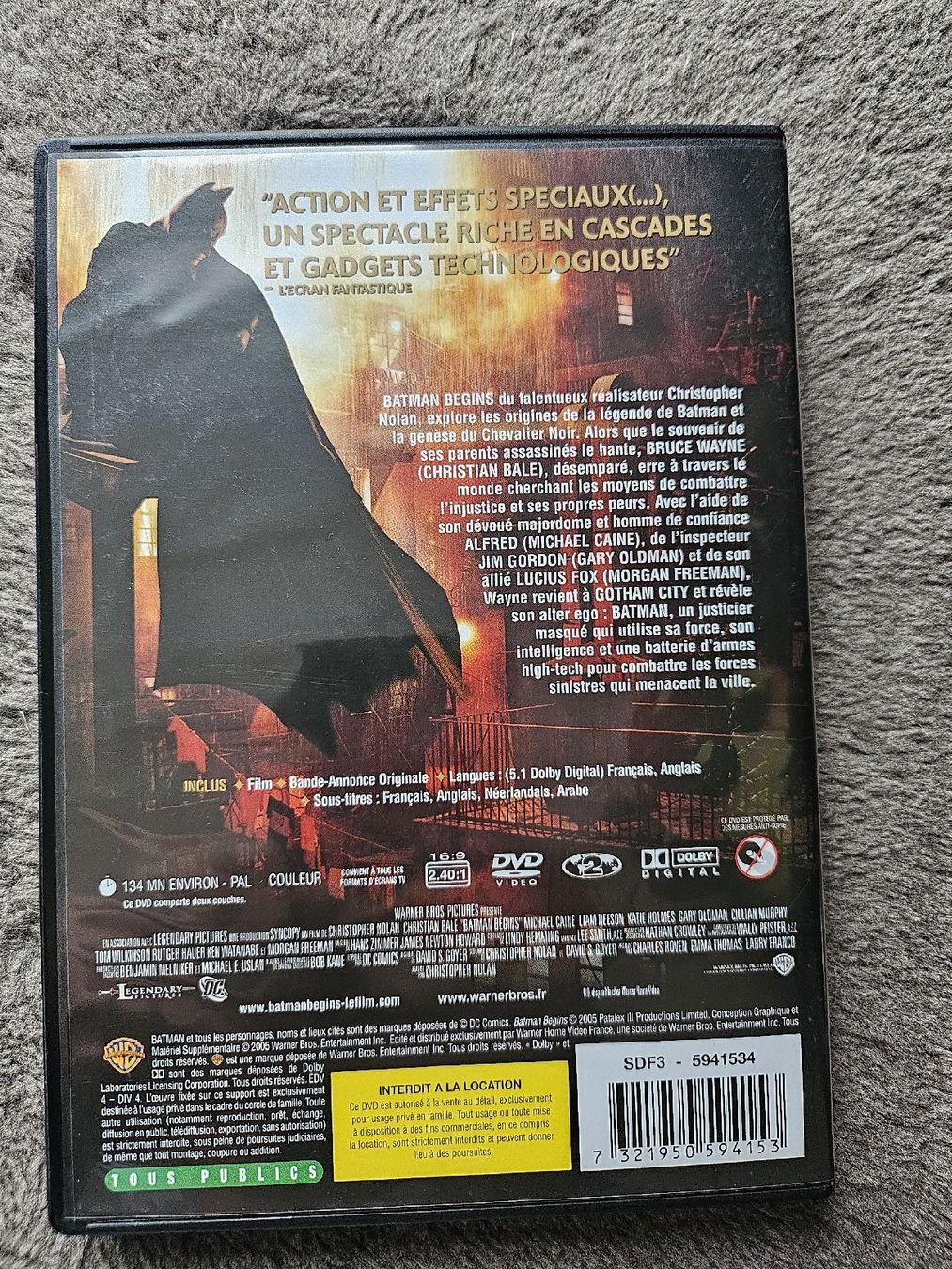 Alle DVDs: Batman Begins - DVD - Edition Spéciale - – Gebraucht aus La Joux FR von car_ck96 2