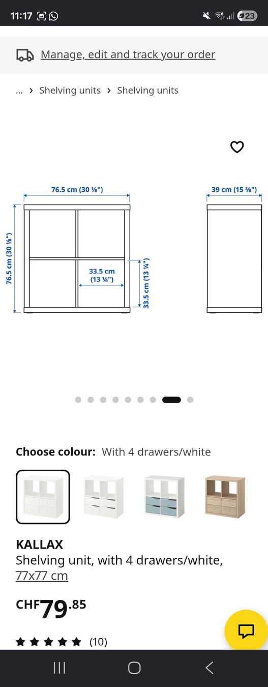 Ikea Scaffali: Ikea Kallax 2x2 mit 4 schubladen weiß – Usato da Zürich venduto da mrs_kl5x 3