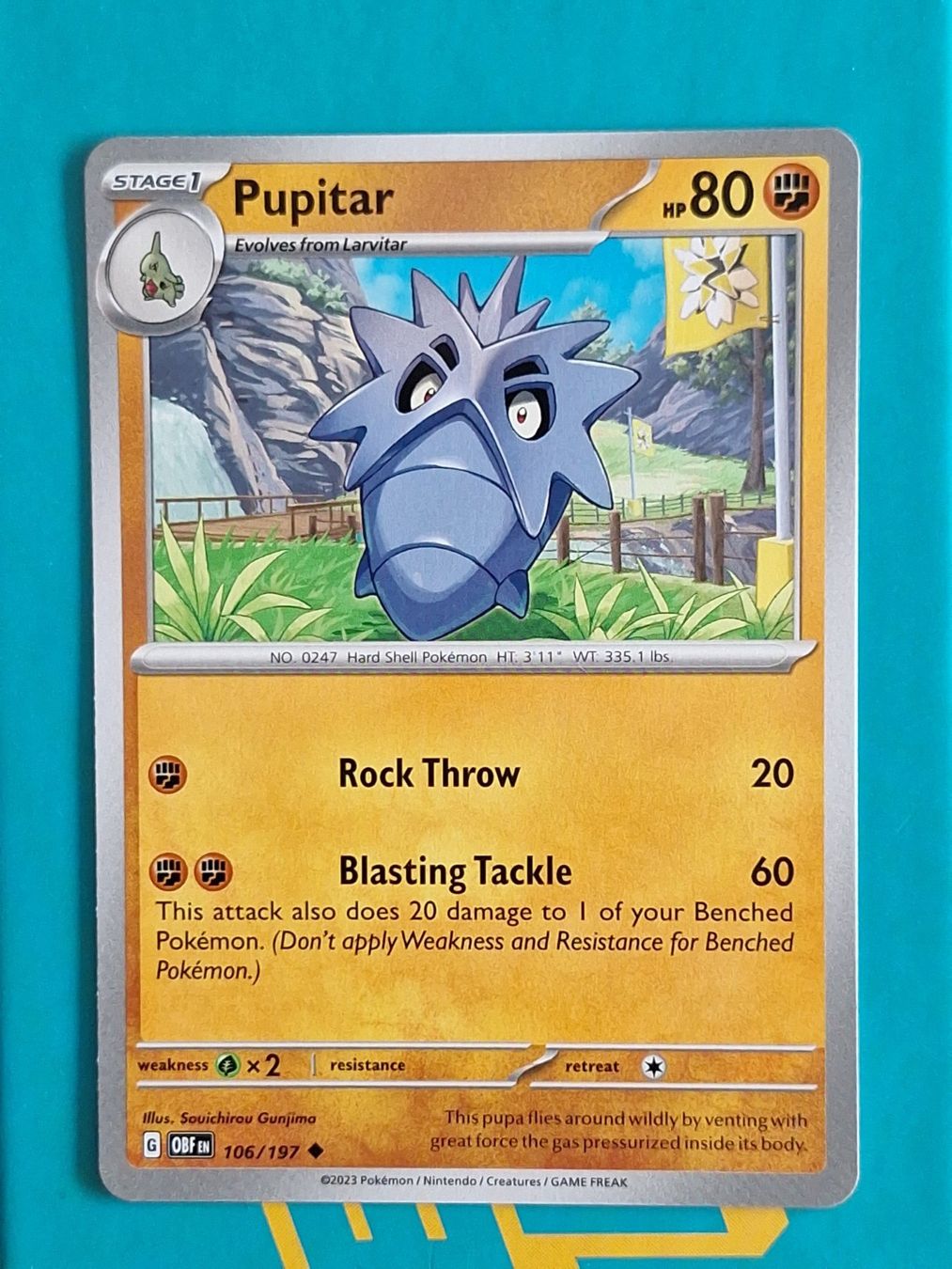 Pokémon Carte collezionabili: Pupitar - Pokemon Obsidian Flames – Usato da Altstätten SG venduto da GGsGameshop