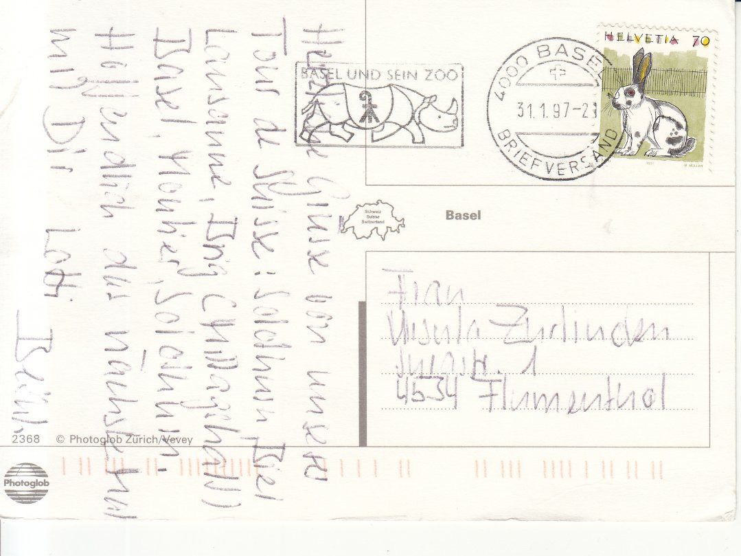 Cartoline postali: Basel 1997 – Usato da Bürglen TG venduto da StampGraf 1
