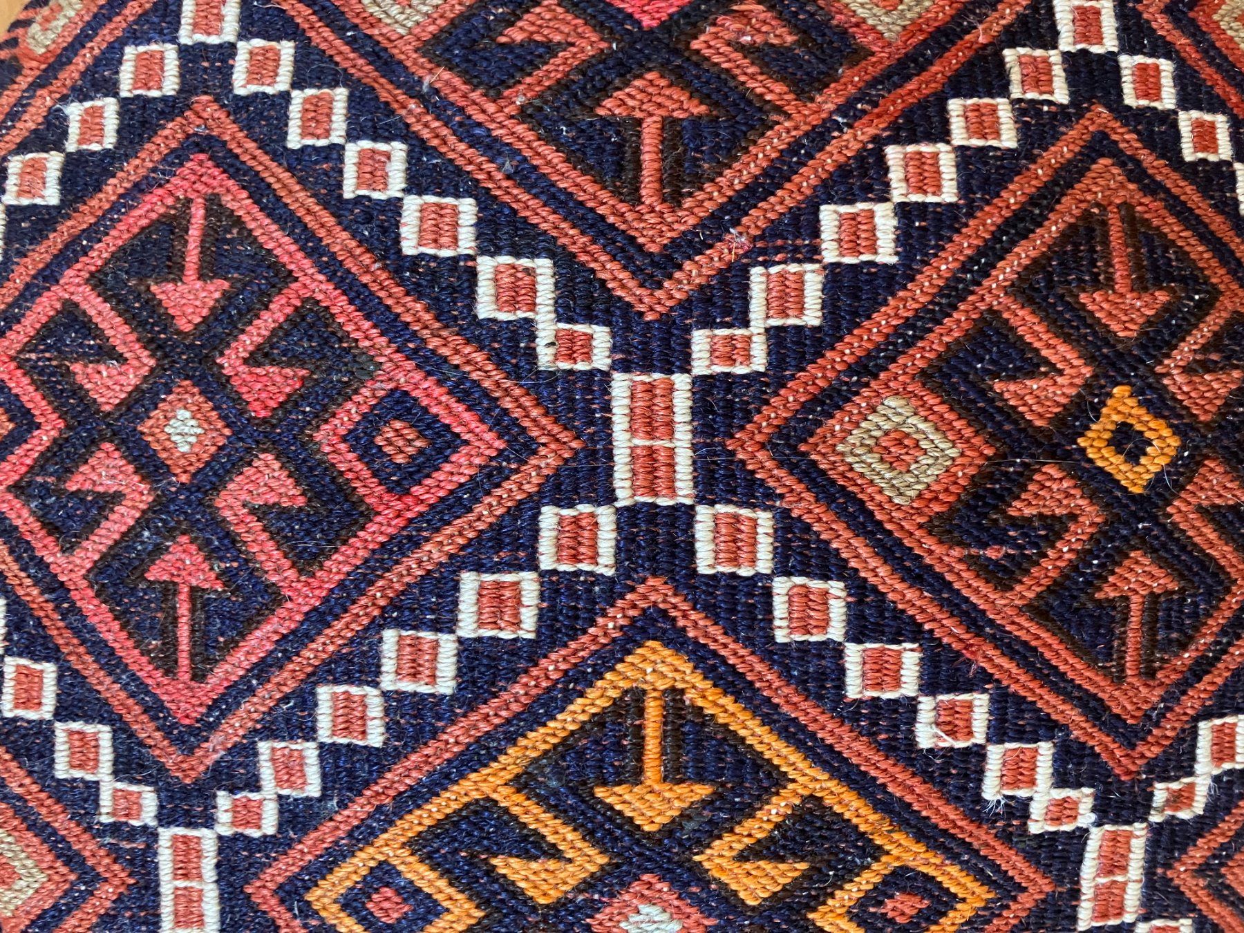 Kelim Sgabelli: 2er-Set Kelim Hocker / Poufs, Handarbeit – Usato da Murten venduto da tanjens 6