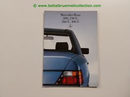 Mercedes-Benz E-Klasse W124 1985/09 Prospekt deutsch