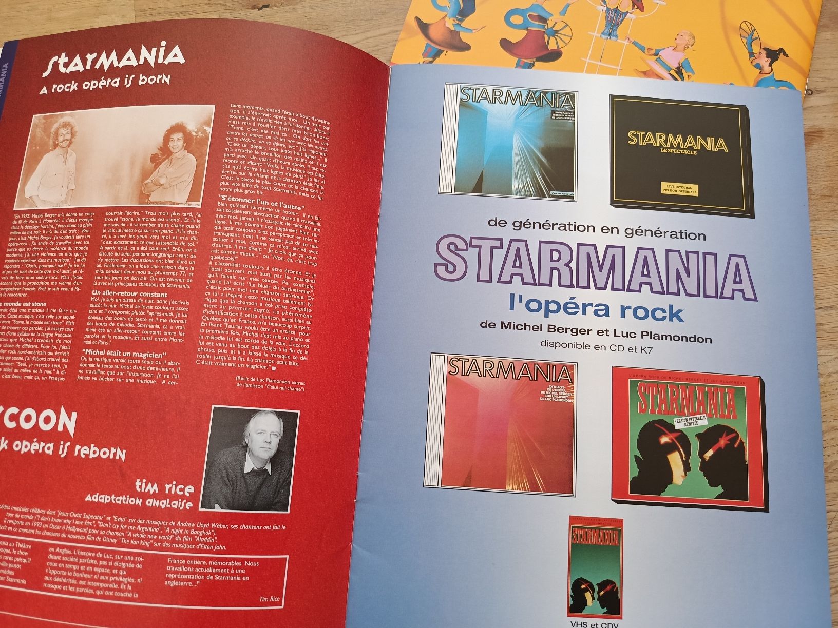 Revues & Magazines: 2 programmes Starmania + 2 billets de concert 1996 – D'occasion à Bex par Canouille 6
