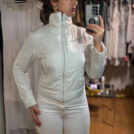 Weiße Damenjacke Gr. M / 38 – Übergangsjacke