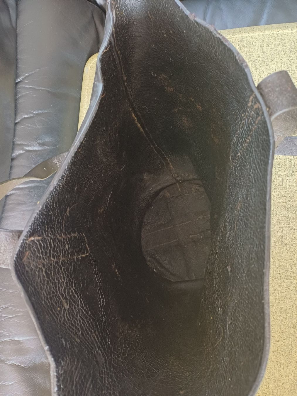 Borse: Antiker Pferdefuttersack aus Leder – Usato da Ebersecken venduto da Napf08 3
