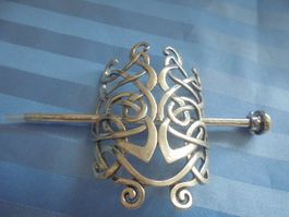 Haarspange keltisches Design mit Patina