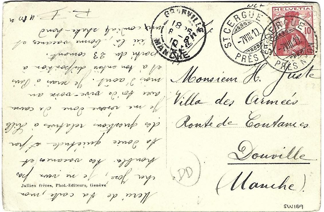 Cartoline postali: La Poste a Saint-Cergues Kutsche – Usato da Wetzikon ZH venduto da Brulu100 1