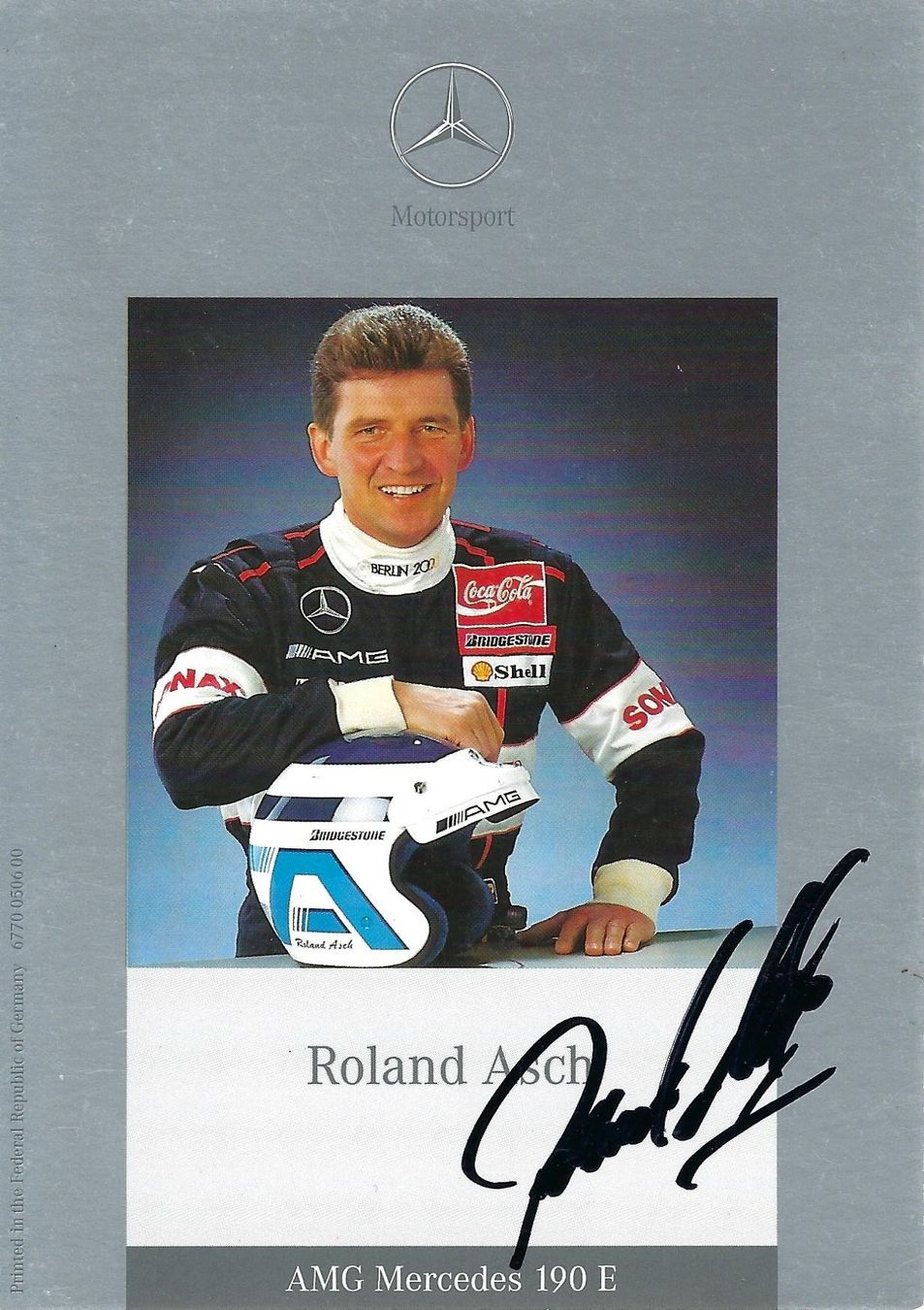 Autografi: Roland Asch, DTM – Usato da Aarburg venduto da Hktm