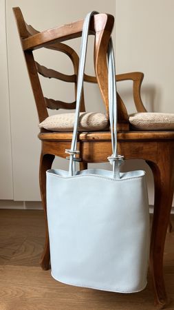 SKY BLUE REAL LEATHER SHOULDER BAG BY FURLA