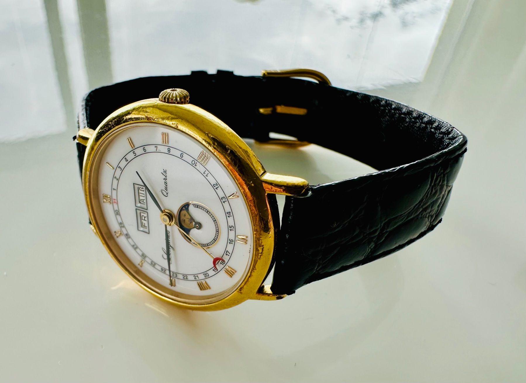 Longines Orologi: RARE : LONGINES CHARLESTON Triple Date MoonPhase FULL SET – Usato da Conthey venduto da advisia 4
