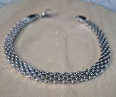 Bracciale uomo maglia grumetta acciaio nuovo