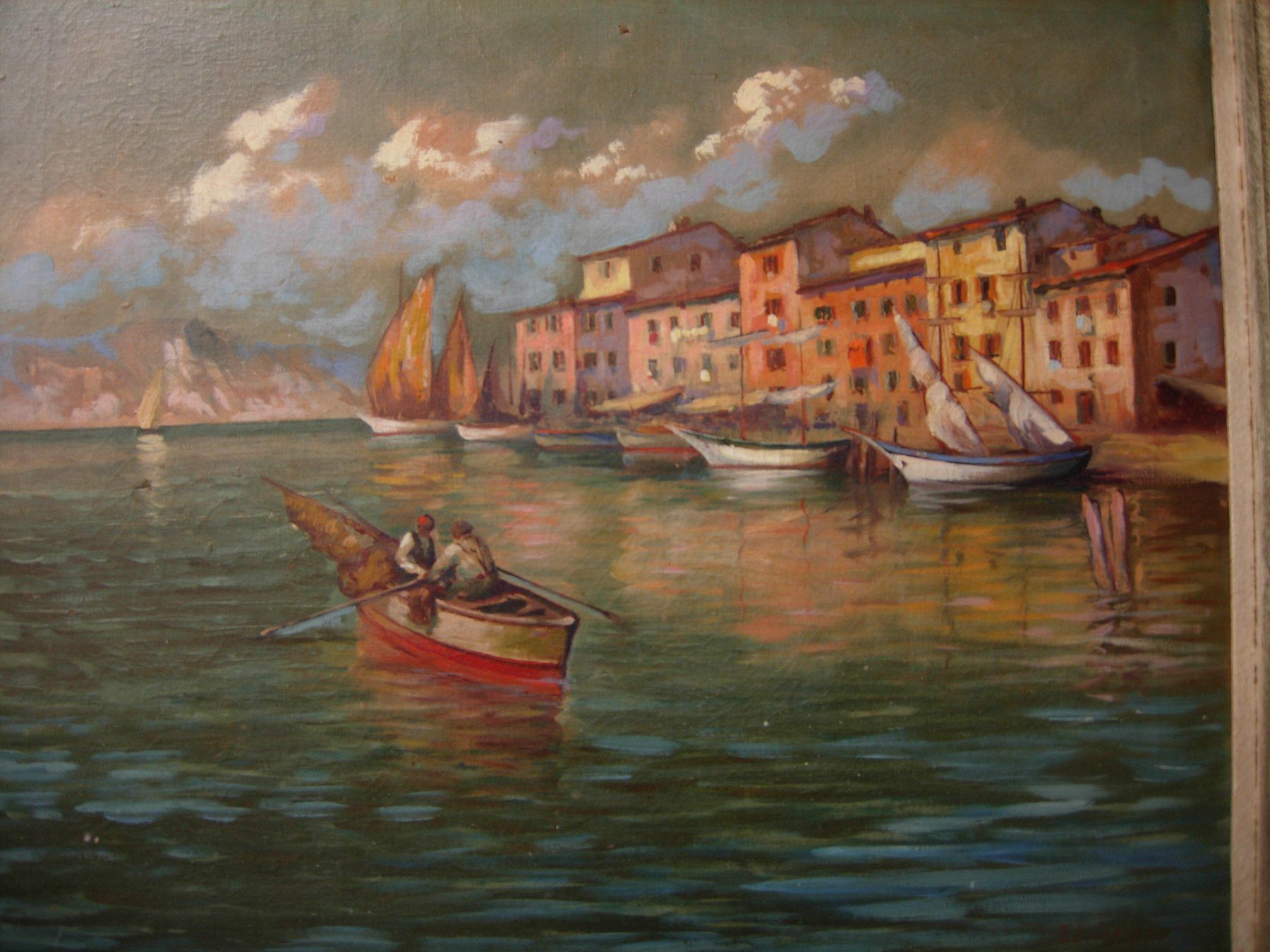 Dipinti: Friedrich Erismann(Gerzensee 1911)-Seelandschaft – Usato da Luzern venduto da Lucernauno