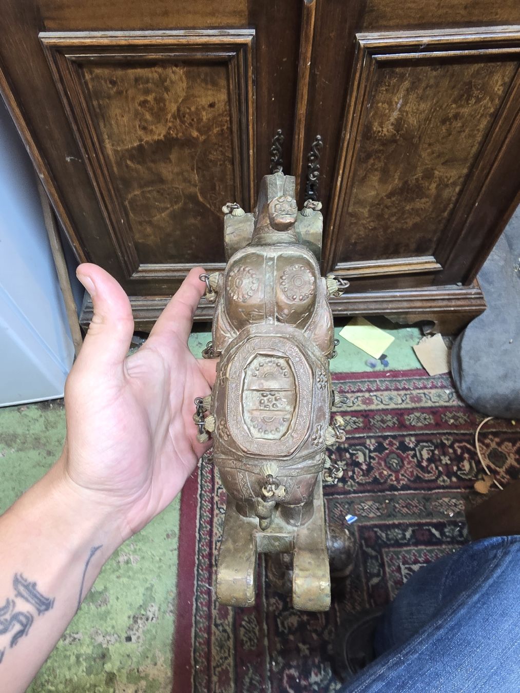 Statuette: Indischer Schaukelelefant Messing / Kupfer (D) – Usato da Rorschach venduto da TimelessTrading 3