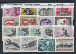 1963 Österreich, Jahrgang komplett, ** postfrisch