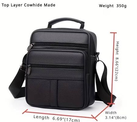 Echtleder-Einzelschultertasche im Vintage-Stil