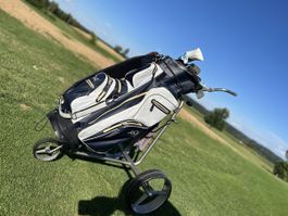 Golf Trolley JuCad Drive inkl. Bag, Scorecardhalter, Schirm