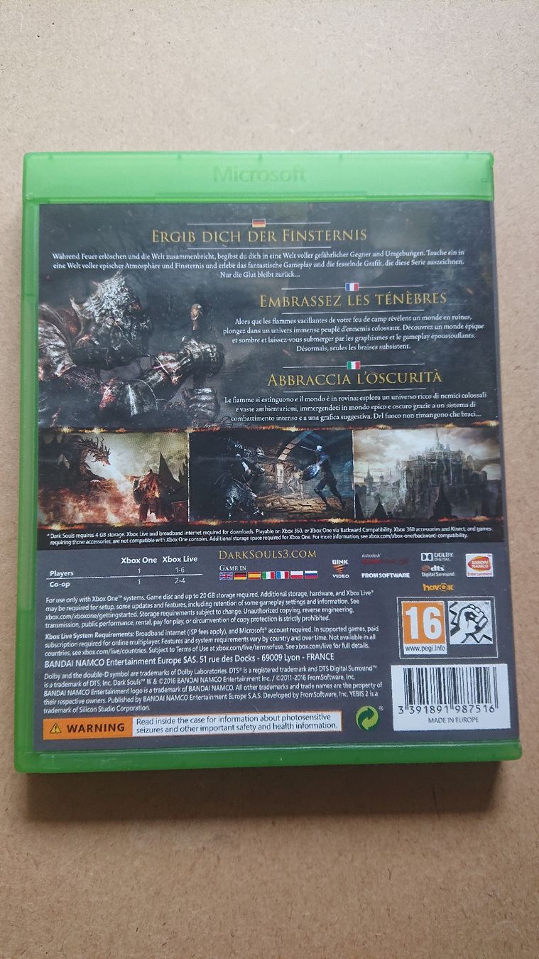 Giochi: Dark Souls III XBOX ONE – Usato da Chur venduto da FreakofRarity 1