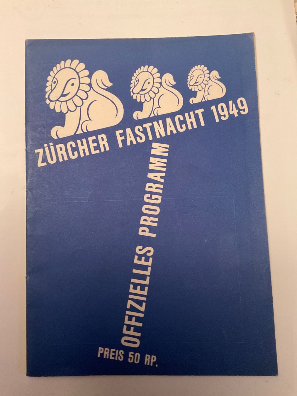 Documenti: Zürcher Fastnacht Programm 1949 - Offiziell – Usato da Tecknau venduto da bleilaus