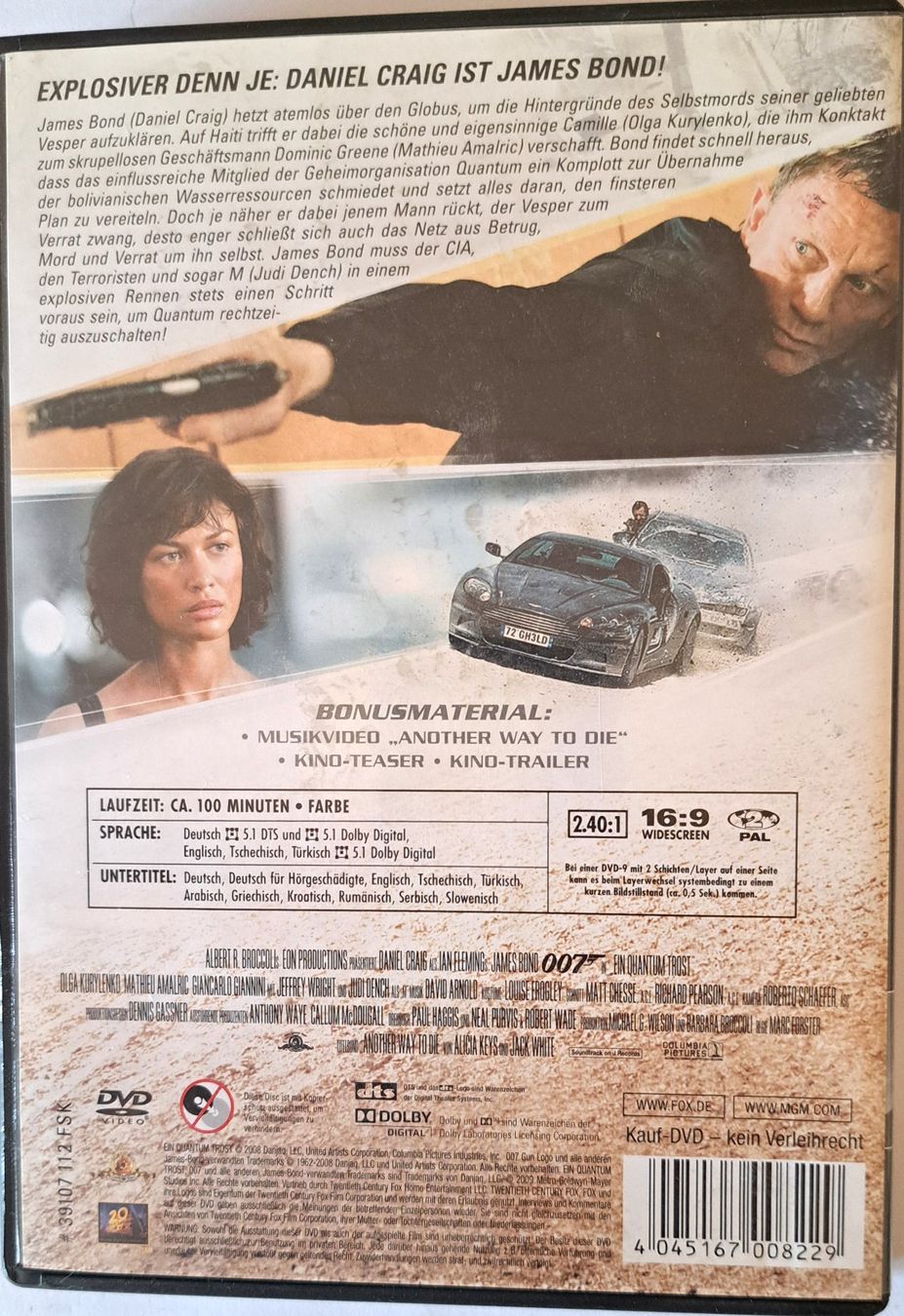 Tutti i DVDs: 007 - Ein Quantum Trost – Usato da Tenniken venduto da mik_6mxg 1