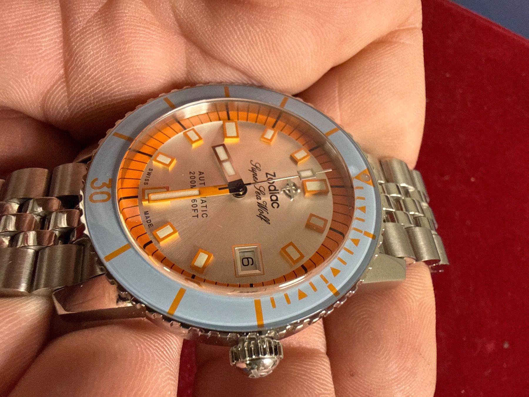Zodiac Orologi: Zodiac Super Sea Wolf Automatic 40 mm Nos – Difettoso da Pfeffingen venduto da Allhandelklgwatches 1