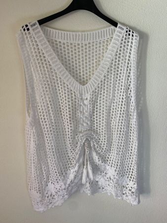 SOMMER STRICK-JÄCKCHEN-VINTAGE,-WEISS-DAMEN