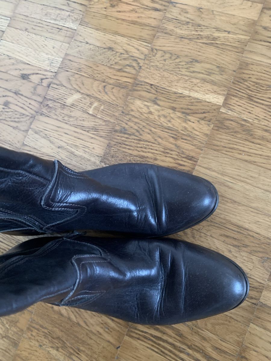 Scarpe da donna: Navy boot leder stiefel overknee – Usato da Zürich venduto da Nikuska32 1