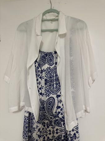 2 Teil Kleid und Bluse Gr XL