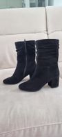 Bottes noires en cuir mi-mollet, marque Varese