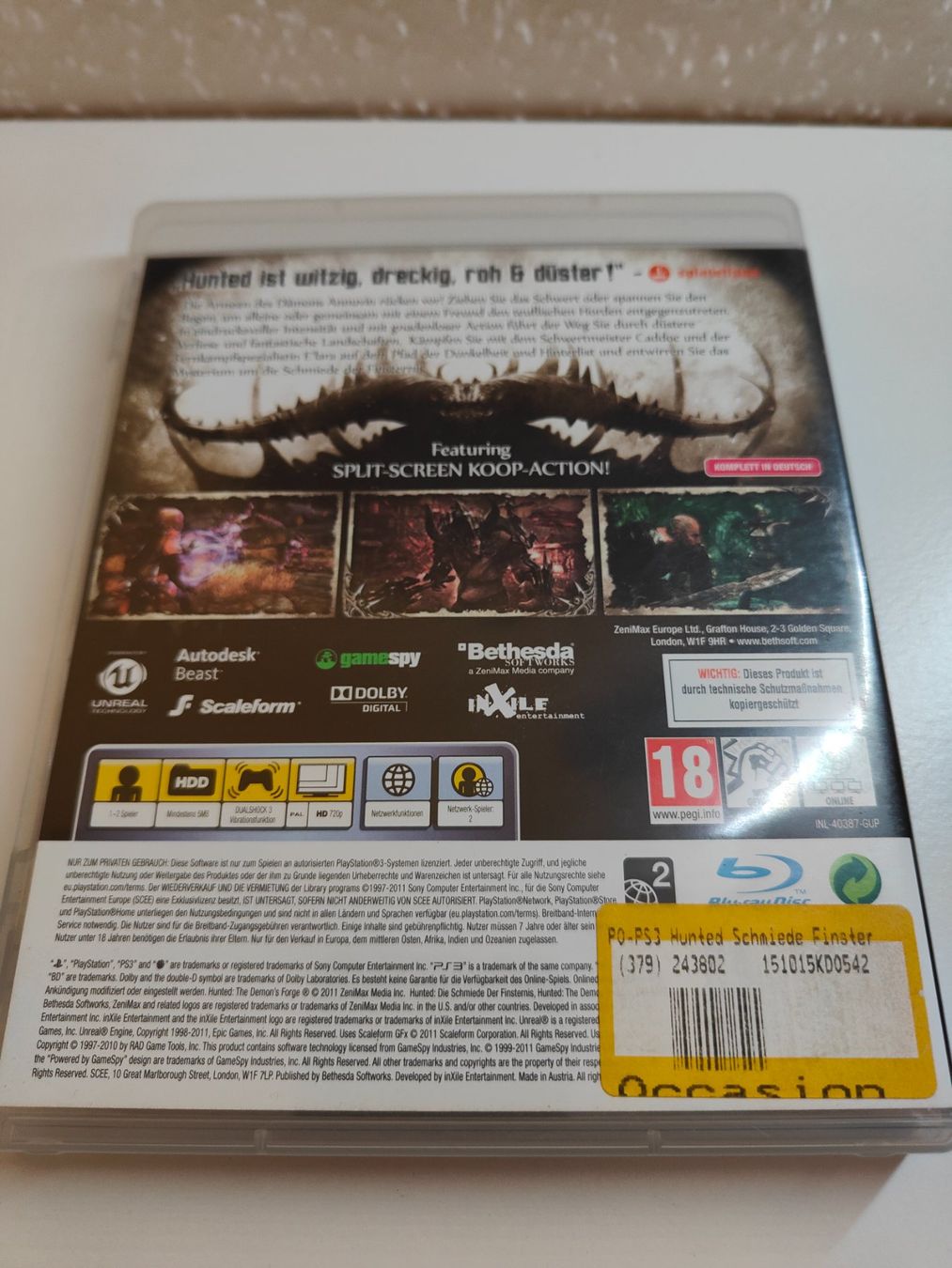 Sony Spiele: Hunted: Die Schmiede der Finsternis - PS3 – Gebraucht aus Wittinsburg von MrSascha 1