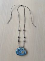Handgemachte Halskette mit Katzenmotiv - Unikat Schmuck!