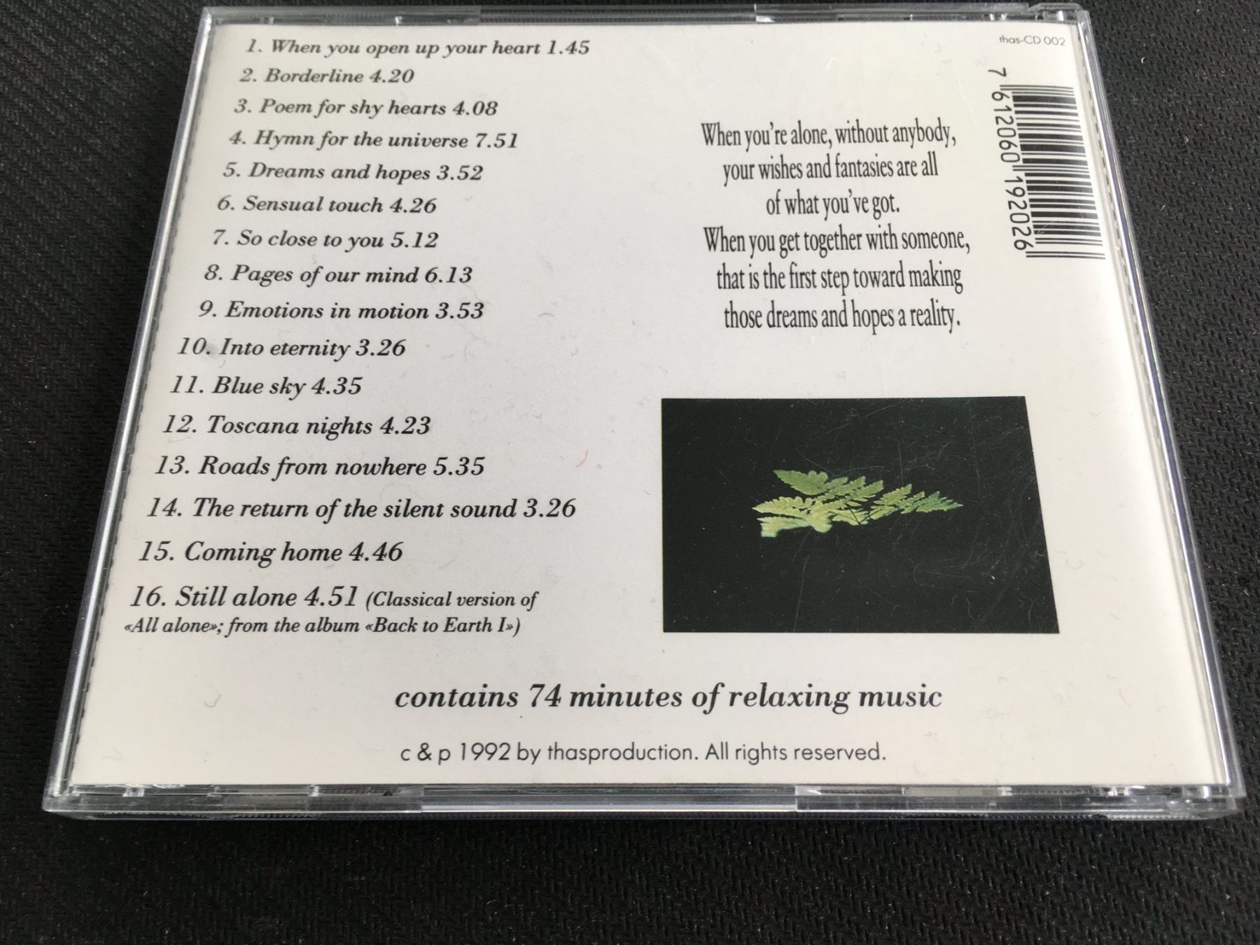 CD: Back to Earth - Dreams and hopes -CD- – Usato da St.Gallen venduto da MedienJoe 2