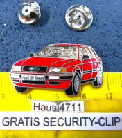 AUDI 80 AVANT ROT AUTO PIN ENAMEL mit SECURITY-CLIP VINTAGE