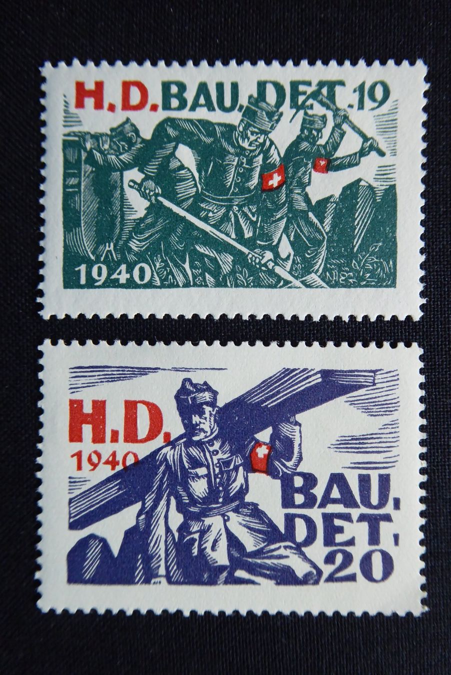 Tutti i francobolli: (m579) HD-Baudienst Wit 36/1 + 40/1 * – Usato da Basel venduto da scholle50