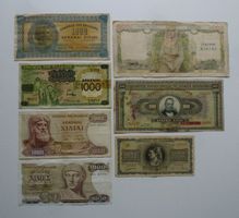 Griechenland ++ Lot 7 alte Banknoten