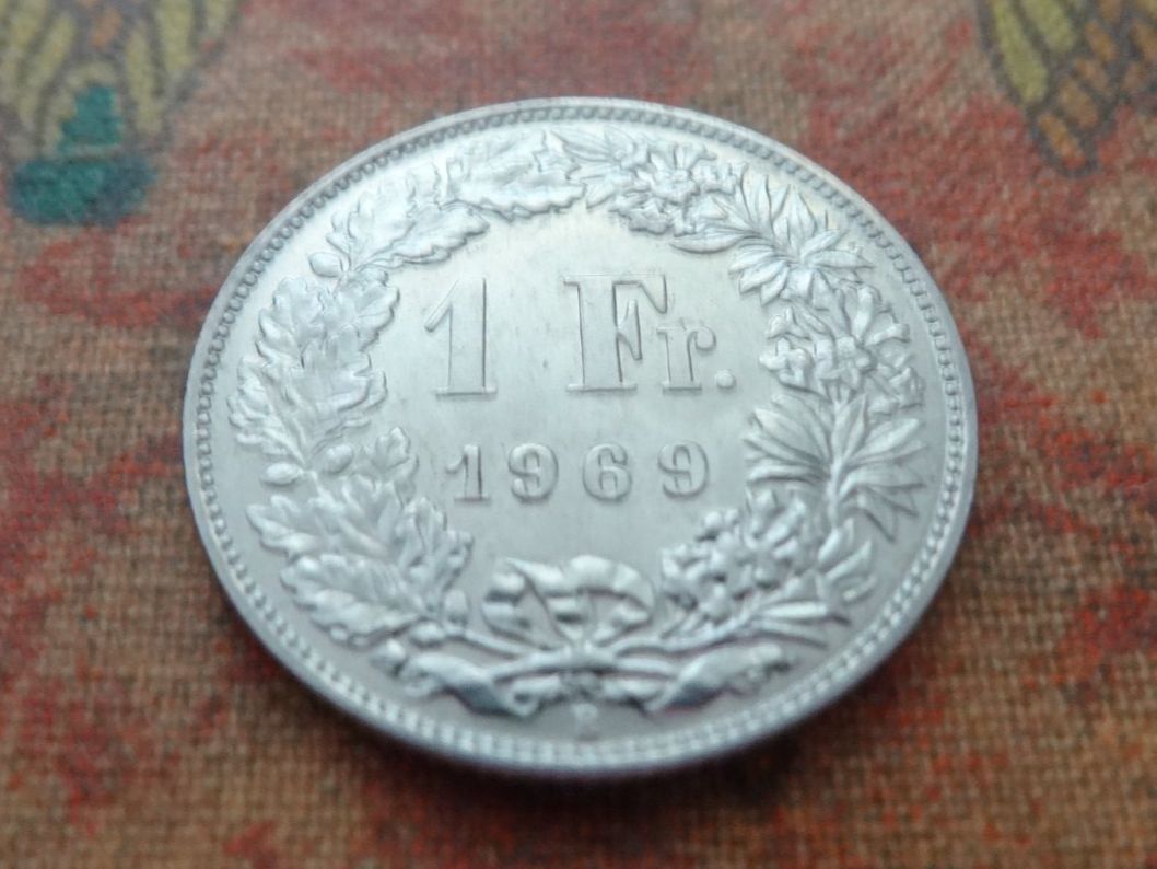 Tutti le monete: 1 Fr. 1969 – Usato da Romanel-sur-Lausanne venduto da Swift13