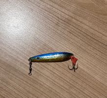 Spinnlöffel silber-blau und orange