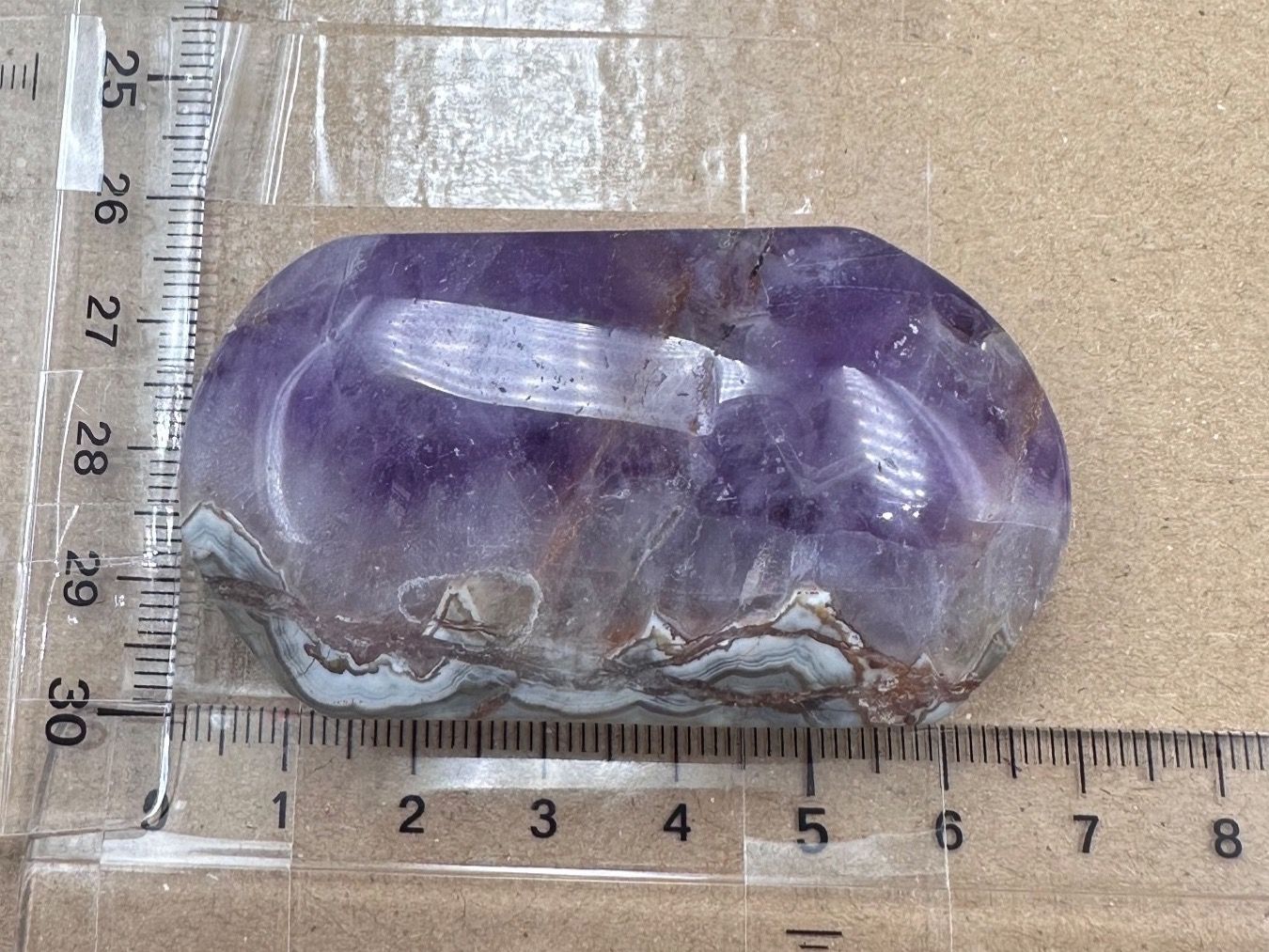 Minerali & Pietre curative: Amethyst mit Achat Handschmeichler Heilstein – Nuovo e nell'imballaggio originale da Männedorf venduto da Handschmeichler 4