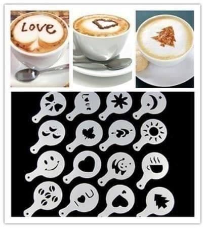 Macchine per caffè & Macchine per espresso: 10 Stk. Cappuccino Schablonen mit Muster – Nuovo e nell'imballaggio originale da Arth venduto da 100i 1