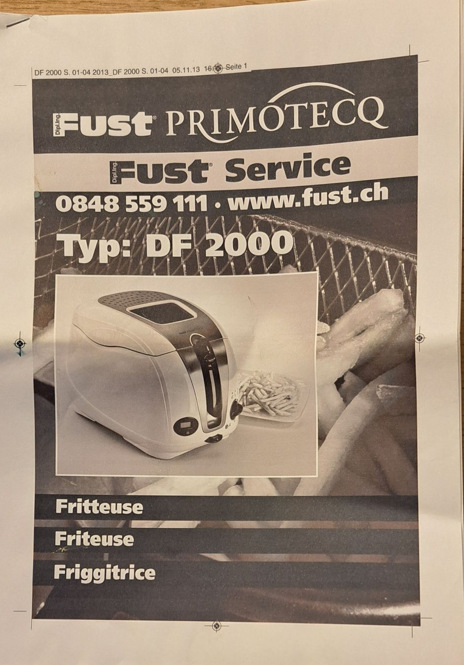 Primotecq Elettrodomestici da cucina: Fritteuse DF 2000 Primotecq – Usato da Zuerich venduto da Mocambo19 6