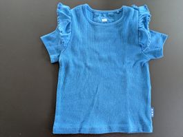 T-Shirt in azur mit Rüschen von WE Fashion, Grösse 86