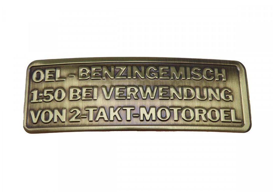 Sticker: Benzin-Gemisch Aufkleber RealMetall Gold-Farbe – Nuovo e nell'imballaggio originale da Gossau SG venduto da Puch-tech