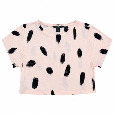 H&M Bluse S 36 Rosa Schwarz Viskose wie neu