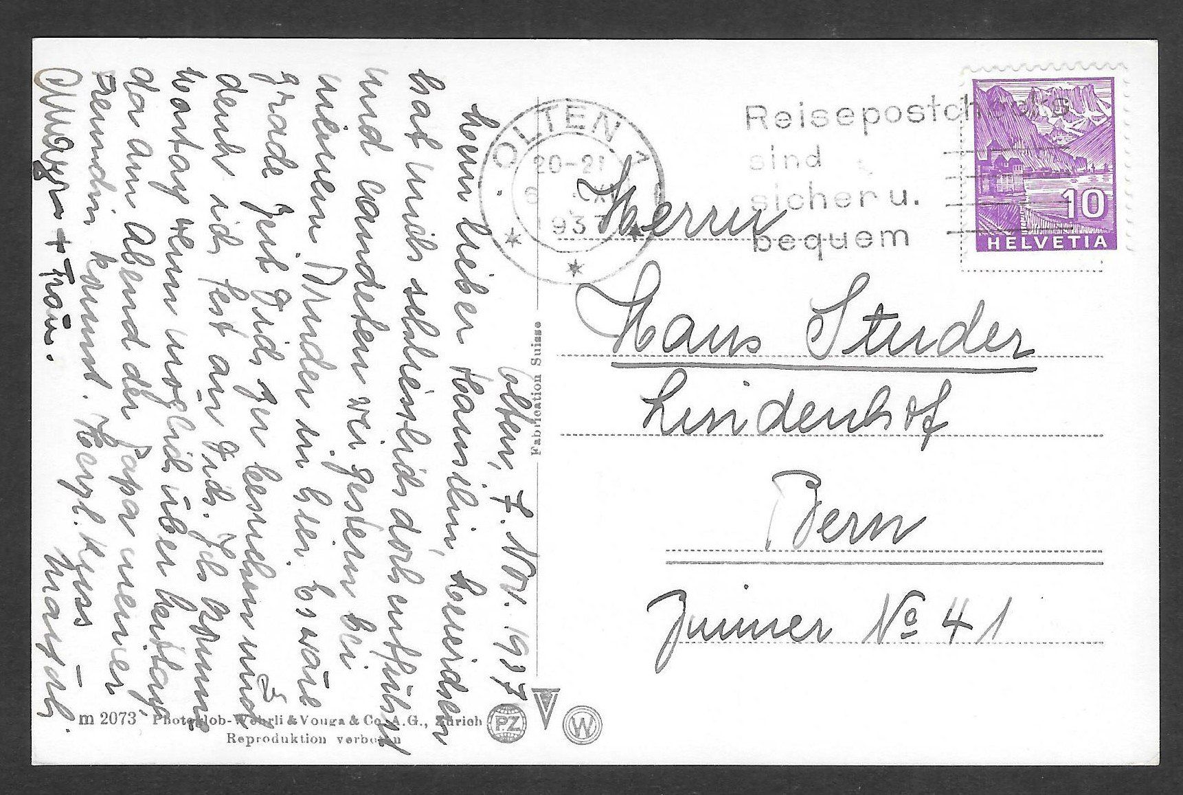 Cartoline postali: Olten Teilansicht mit Bahnhof – Usato da Olten venduto da clotaldi 1