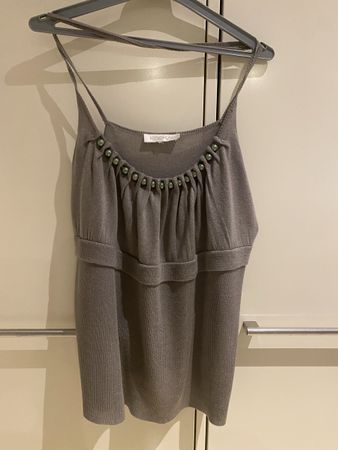 Kookai Trägertop mit Perlen Grau Gr. 38