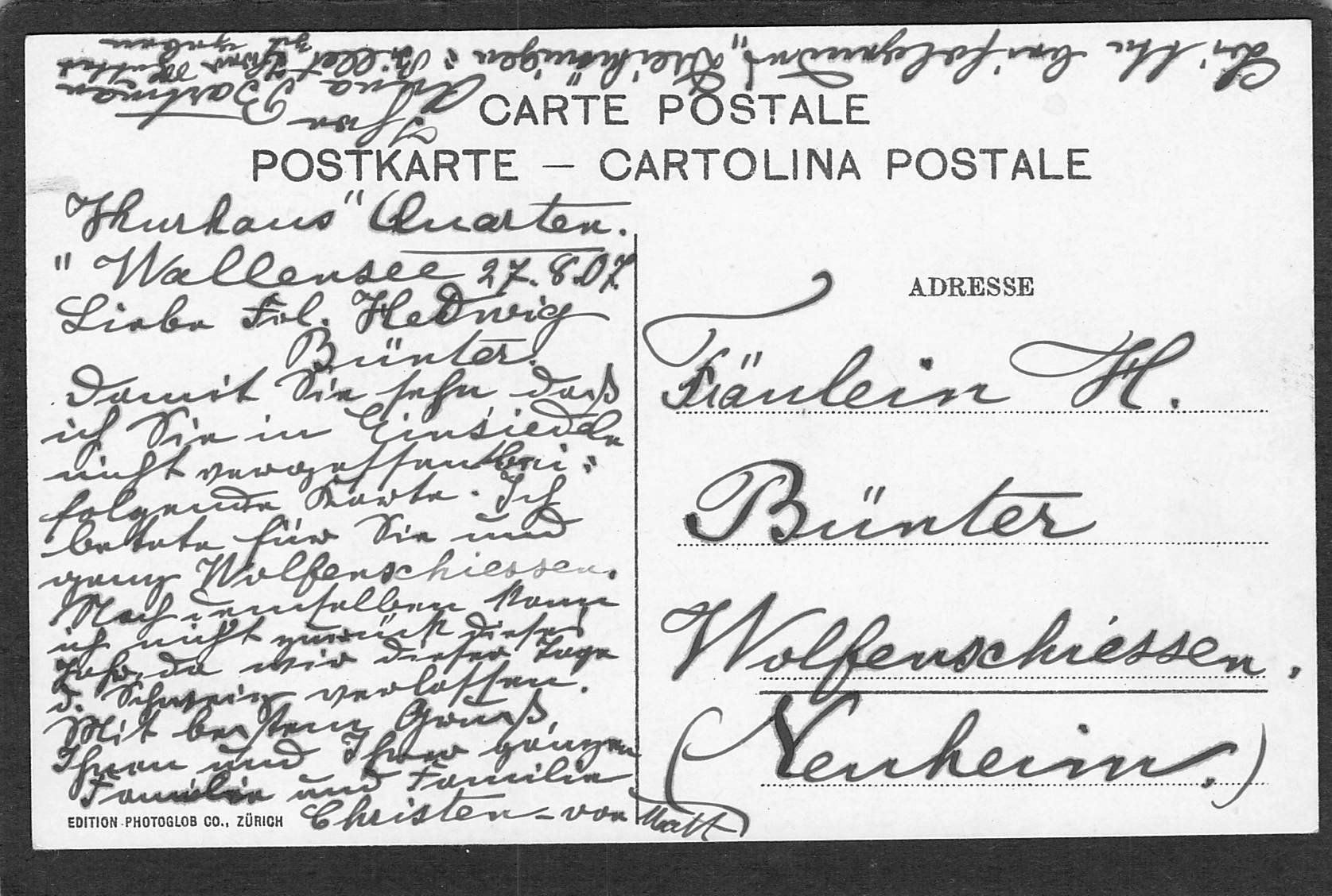 Cartoline postali: ,Einsiedeln und die Alpen – Usato da Reichenburg venduto da ibiza18 1