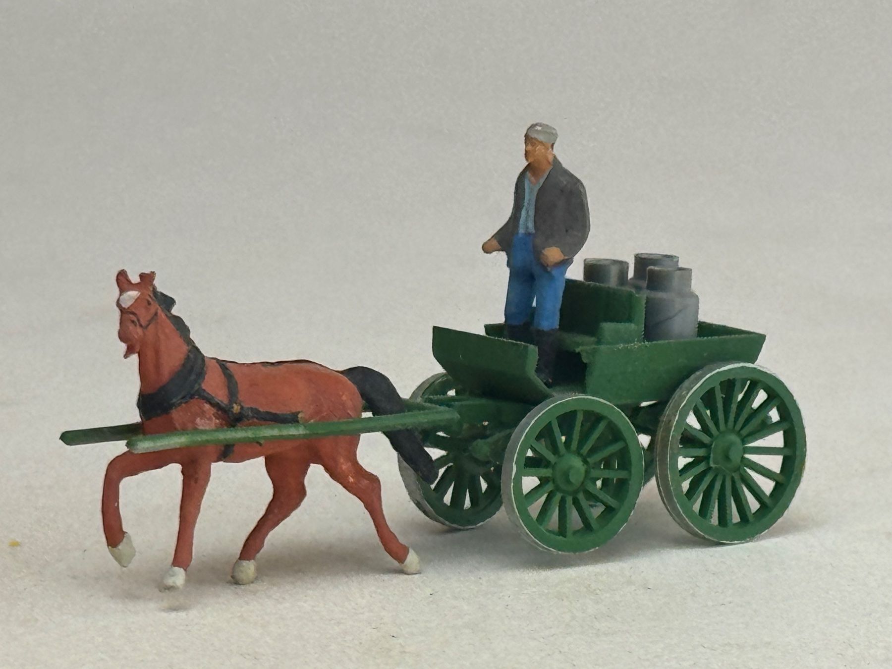 Brekina Voitures modèles: VE1- Preiser ? Einspänner Milchwagen – D'occasion à Elm par Wikmtz