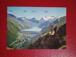 Mattmark Stausee Saas-Tal Wallis belebte AK Vogelschau