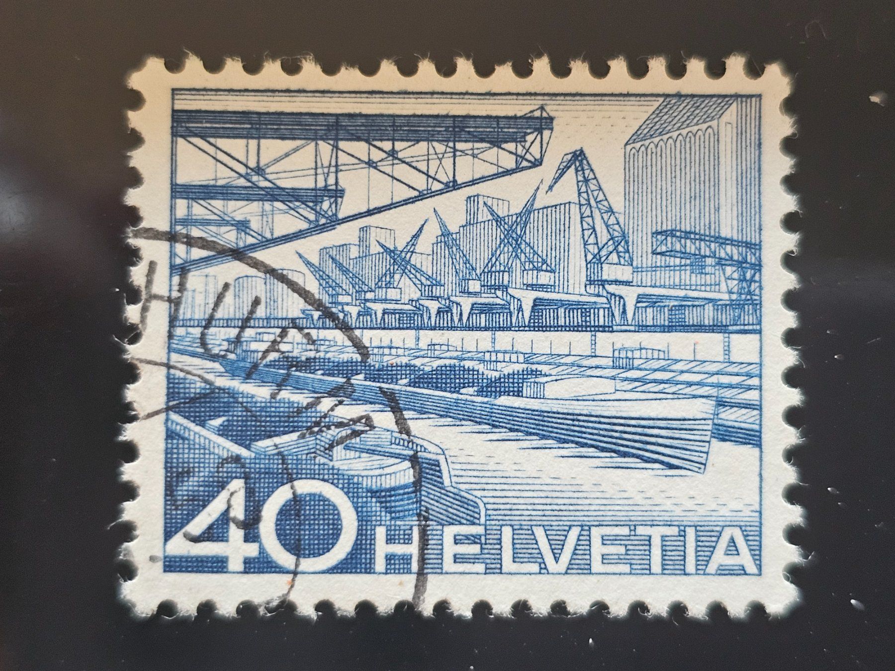 Tutti i francobolli: CH 1949 Plattenfehler N° 305.2.02a Zu 25.-- – Usato da Monte Carasso venduto da giave