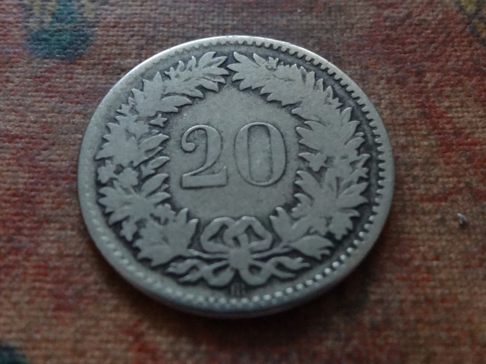 Tutti le monete: 20 Rp. 1851 – Usato da Romanel-sur-Lausanne venduto da Swift13 1