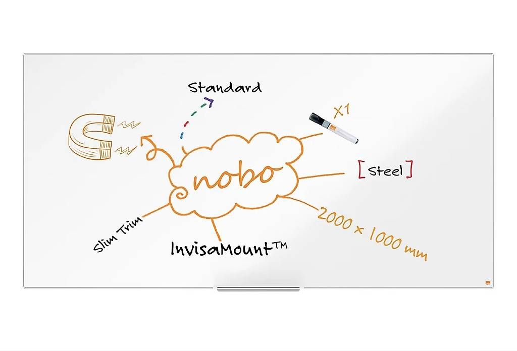 Wandtafeln: Neues Nobo Whiteboard 100x200cm, weiss – Neu (gemäss Beschreibung) aus Necker von liq24